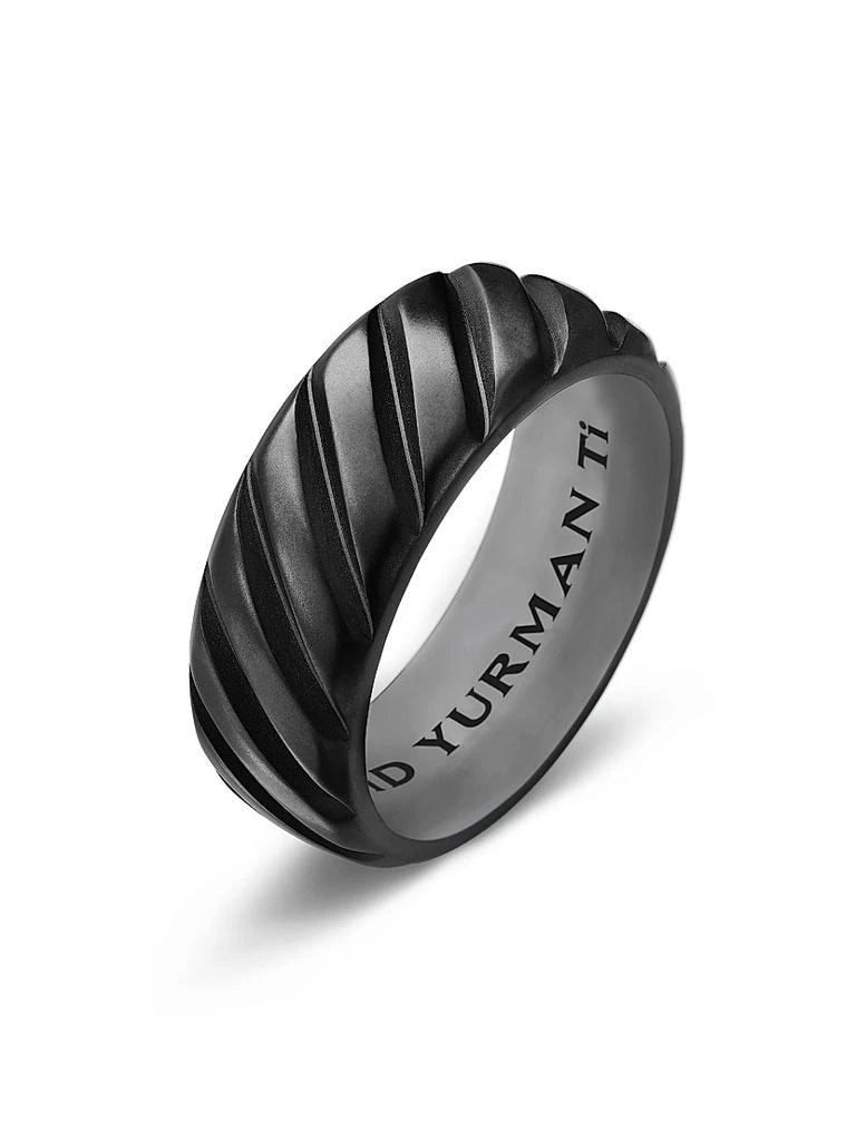 David Yurman Modern Cable Band Ring in Black Titanium, 9mm 3