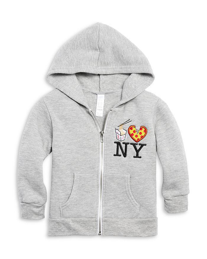 PiccoliNY Unisex Lo Mein Pizza NY Embroidered Hoodie - Little Kid, Big Kid