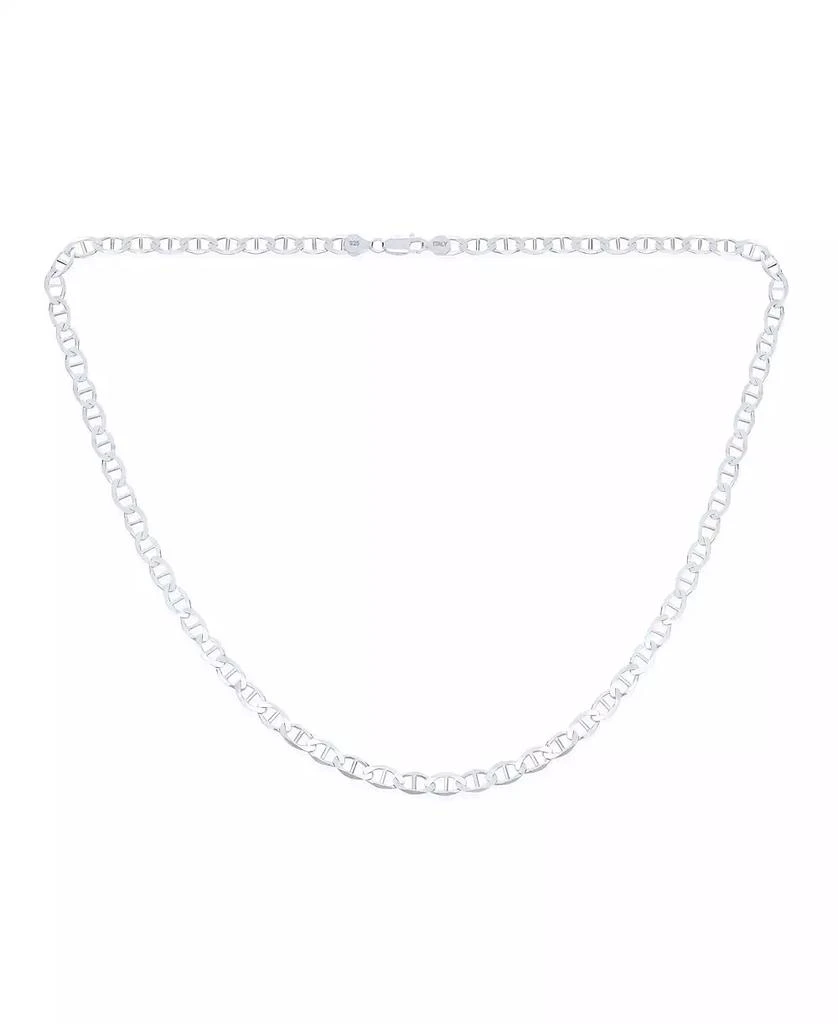 Bling Jewelry Solid Heavy .925 Sterling Silver 7MM Nautical Mariner Anchor Link Chain Necklace Made Italy 24 Inch