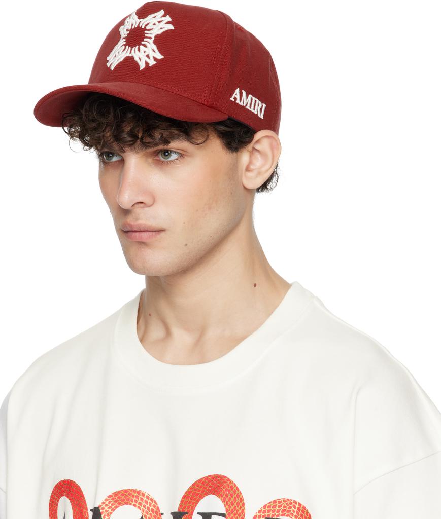 AMIRI アミリ　MA QUAD CANVAS HAT RED Shop Red MA Quad Canvas Cap on Sale at BeyondStyle – Get 35% Off