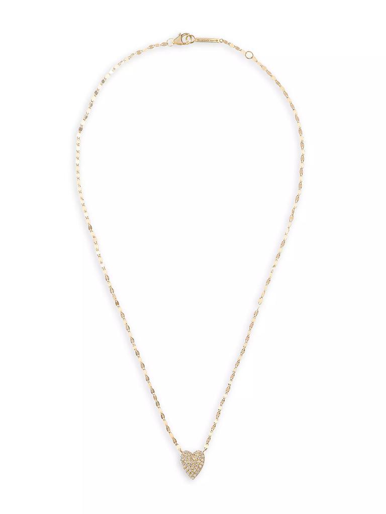 LANA Flawless 14K Yellow Gold & 0.33 TCW Diamond Heart Pendant Necklace