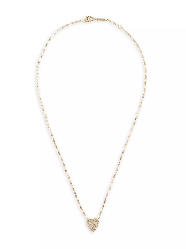 LANA Flawless 14K Yellow Gold & 0.33 TCW Diamond Heart Pendant Necklace 1