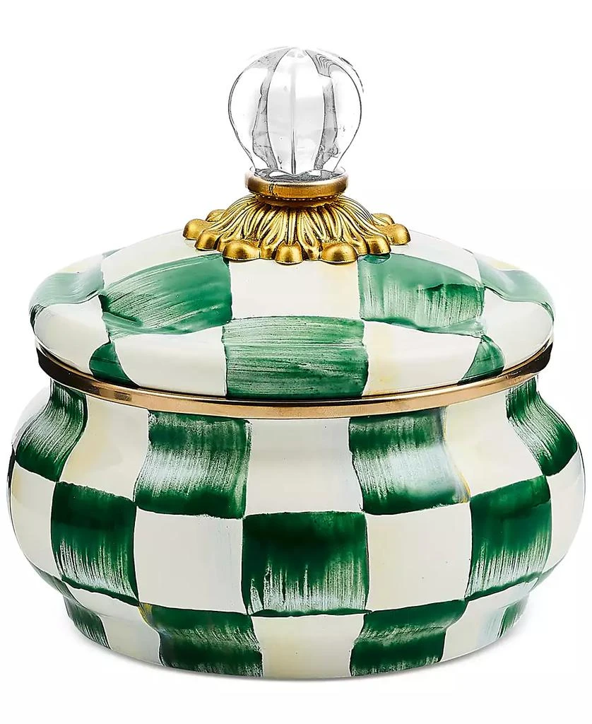 MacKenzie-Childs Emerald Check Squashed Pot 1