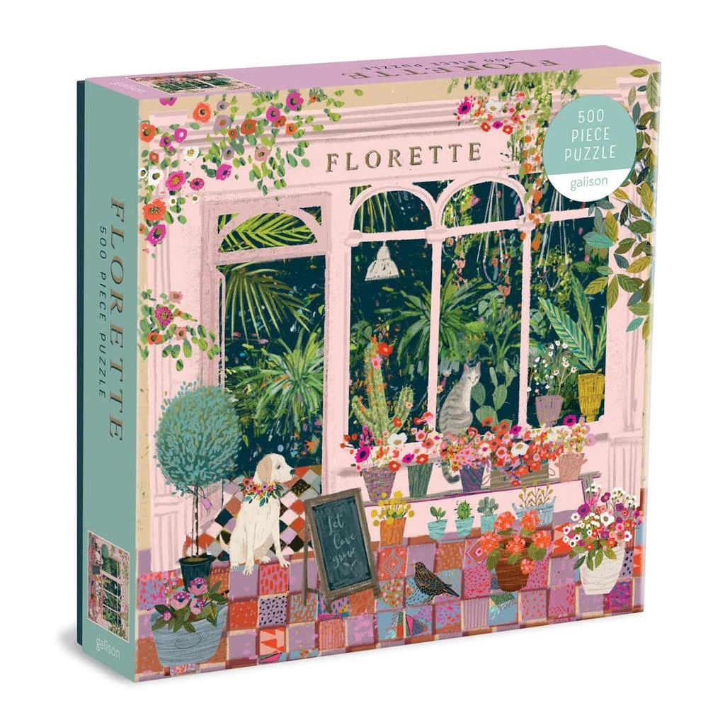 Galison Galison Florette Puzzle, 500 Pieces, 20” x 20” – Floral Jigsaw Puzzle with a Beautiful Illustration by Victoria Ball – Thick Sturdy Pieces, Challenging Family Activity, Makes a Great Gift