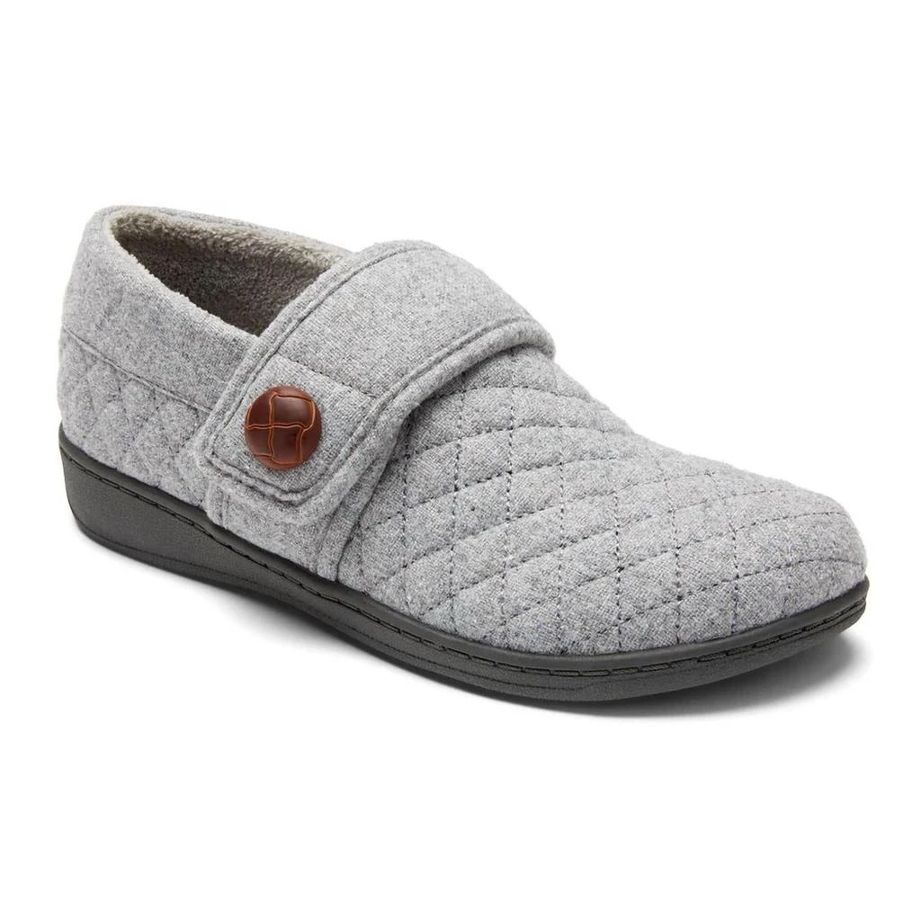 VIONIC Women's Jackie Flannel Slipper In Grey 1
