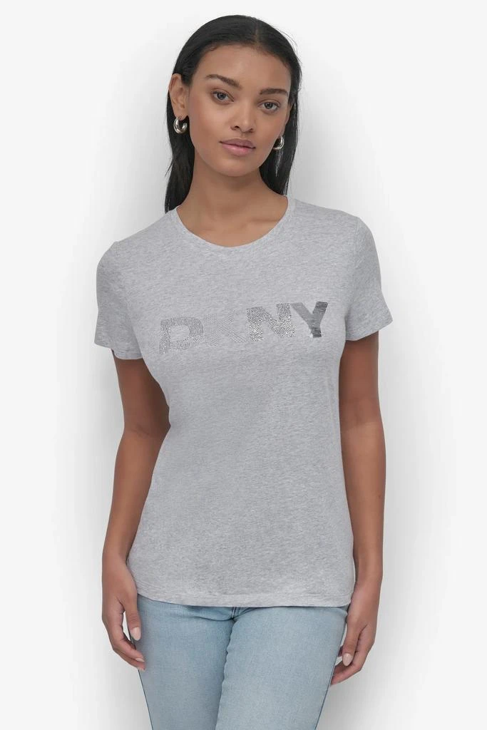 DKNY DKNY MIXED EMBELLISHMENTS LOGO DNA TEE 1