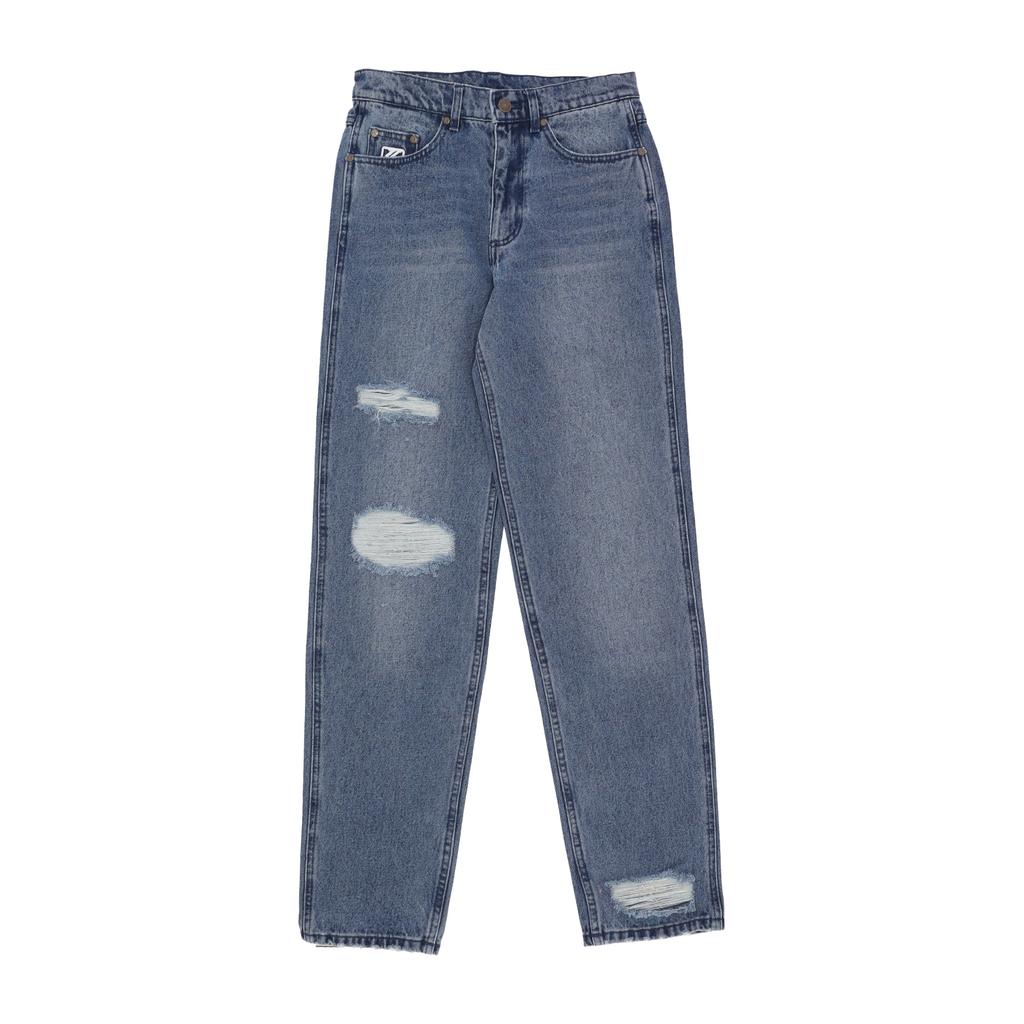 Karl Kani Men's Jeans Baggy Five Pocket Heavy Distressed Denim Pant Blue Indigo