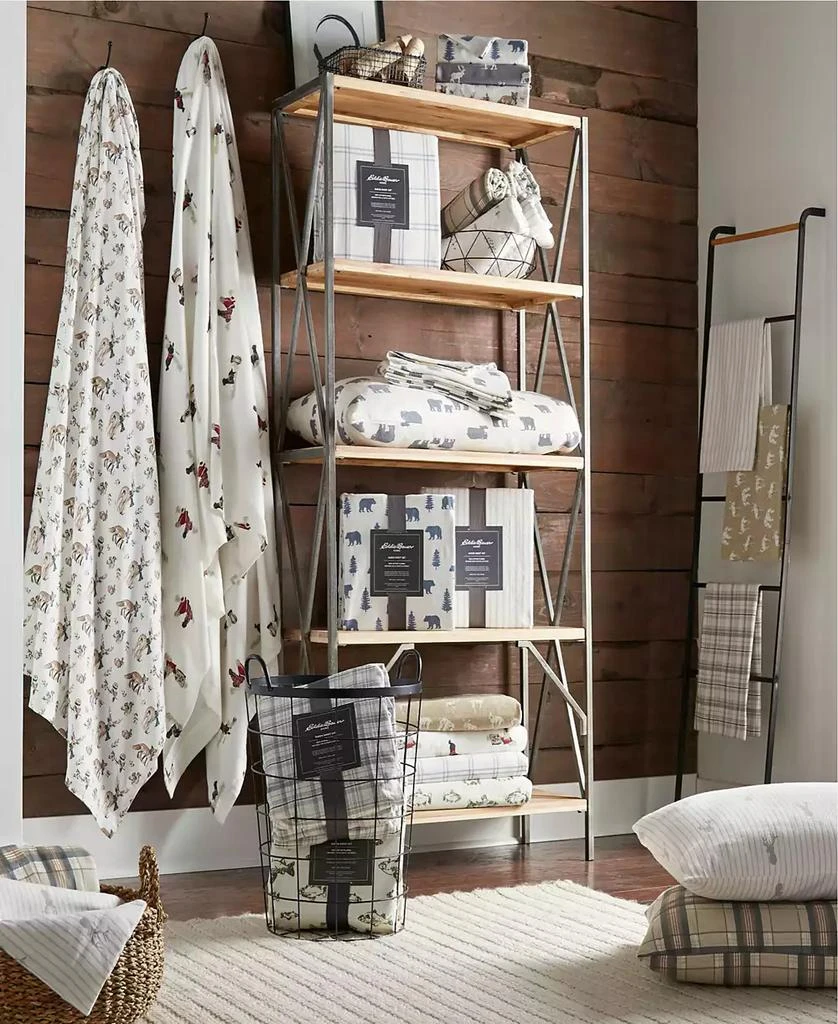 Eddie Bauer Printed Cotton Flannel 3-Pc. Sheet Set, Twin XL 9