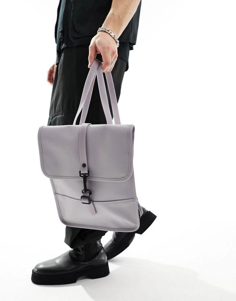 RAINS Rains 13010 unisex waterproof backpack micro in flint grey lilac 3