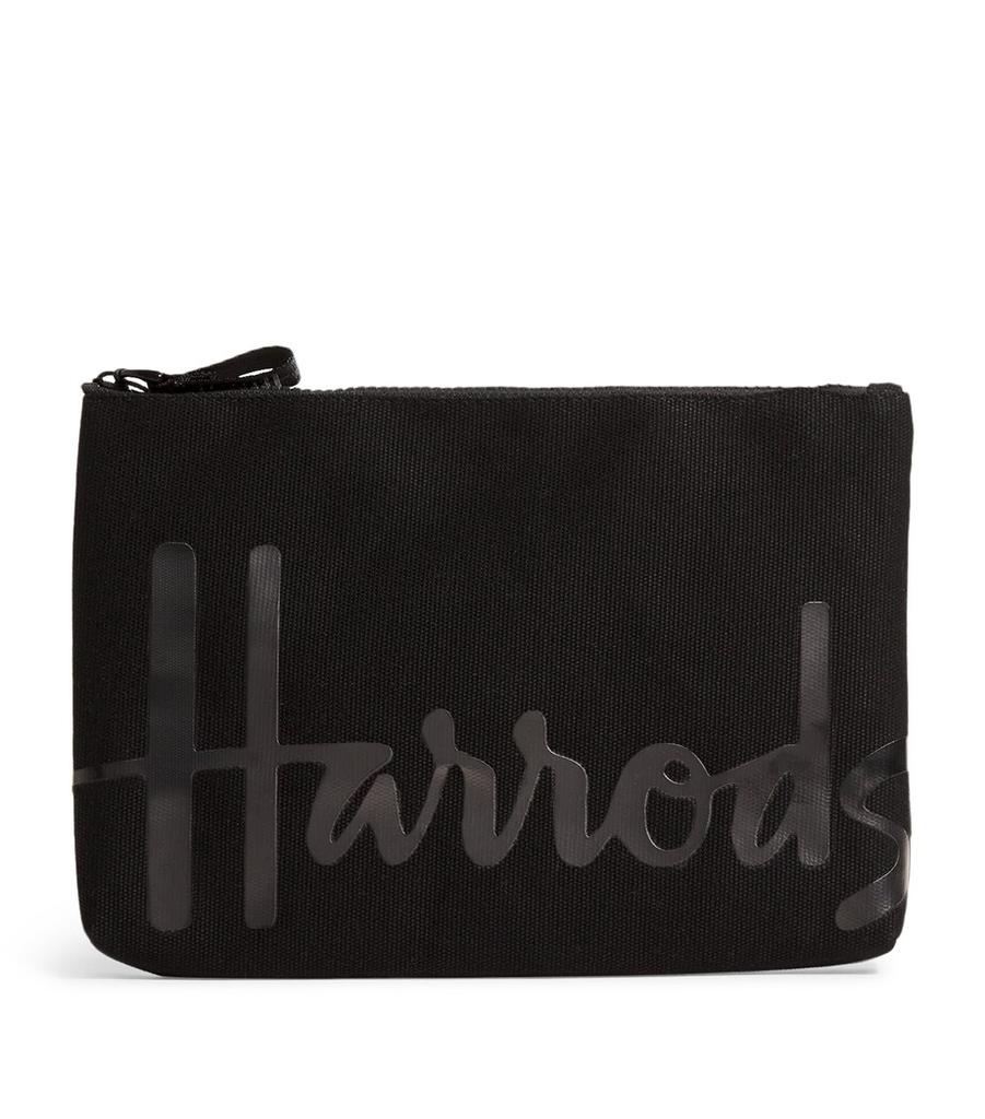 Harrods Medium Cotton Logo Pouch