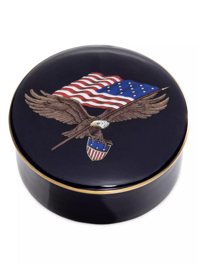 Halcyon Days Star Spangled Banner Trinket Box