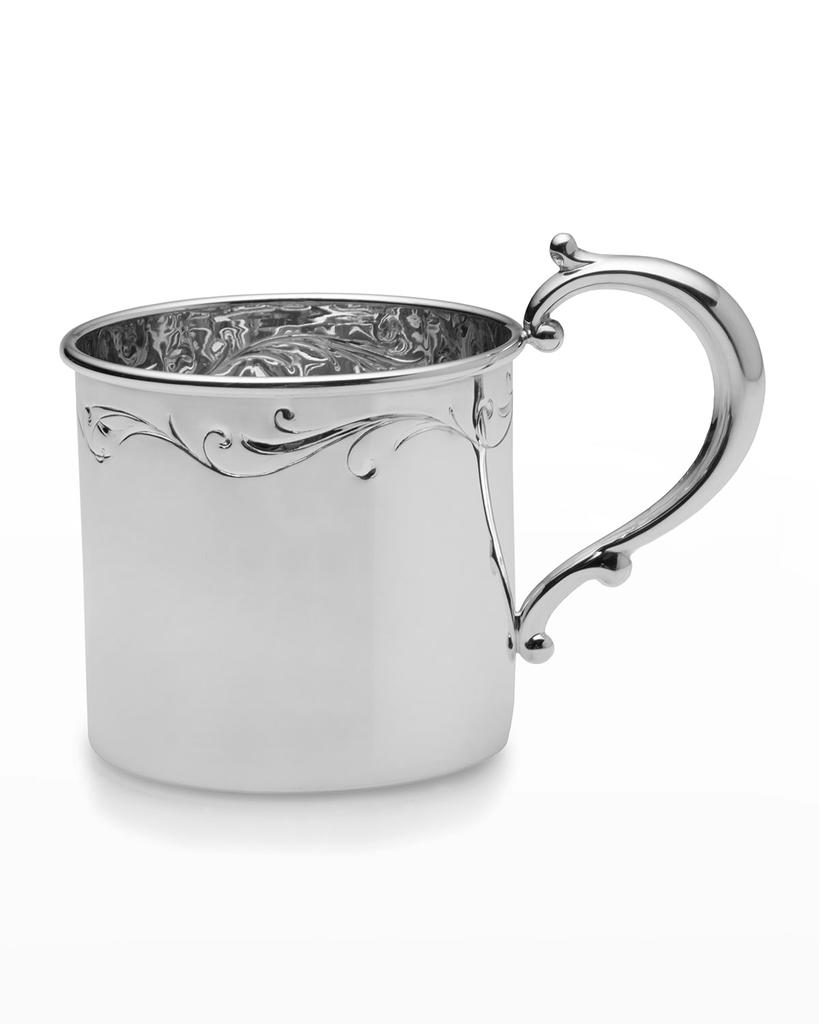 Empire Silver Floral Design Heavy Gauge Baby Cup