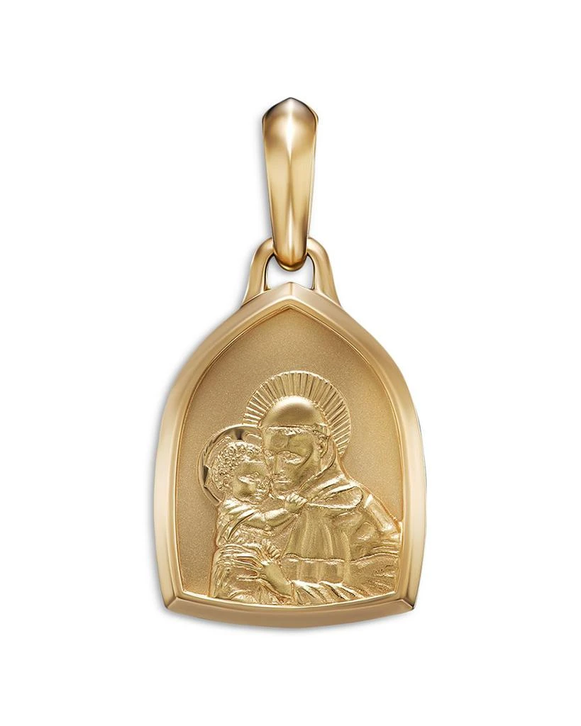 David Yurman 18K Yellow Gold Amulets St. Anthony Pendant 3
