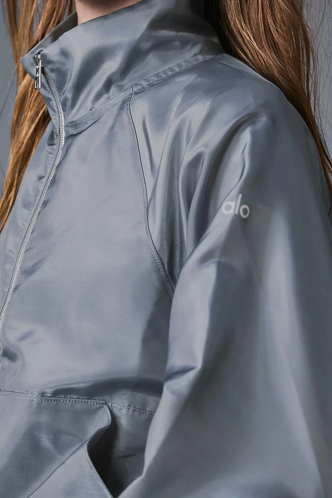 Alo Cropped Afterglow Pullover - Steel Grey 4