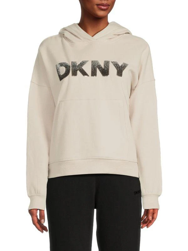 DKNY Drop Shoulder Logo Hoodie 1