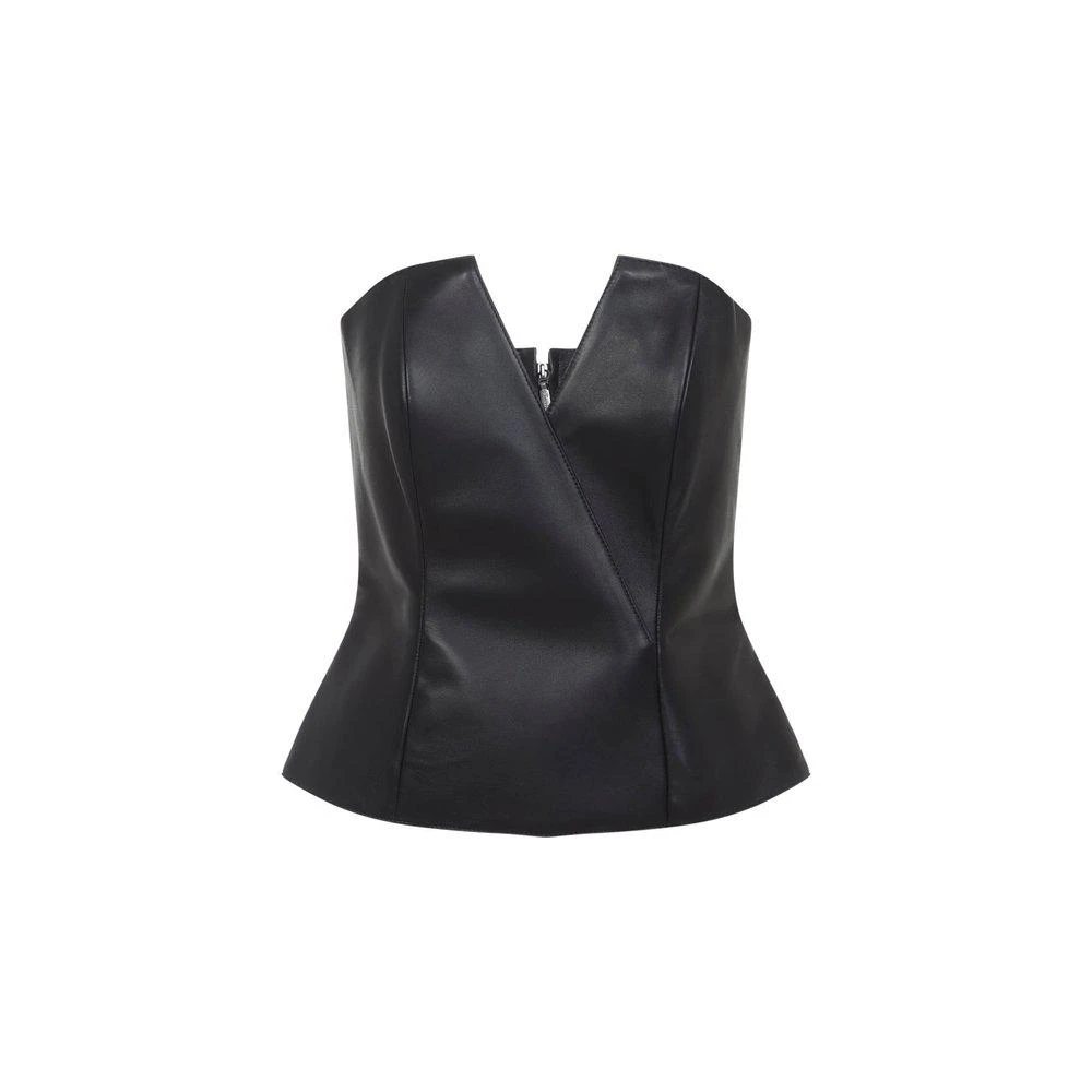 Ralph Lauren Ralph Lauren Harling Leather Bustier Top