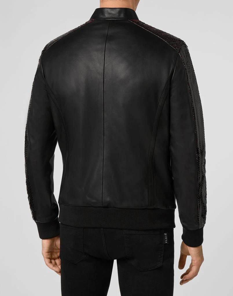 Philipp Plein Leather Moto Jacket Luxury 4