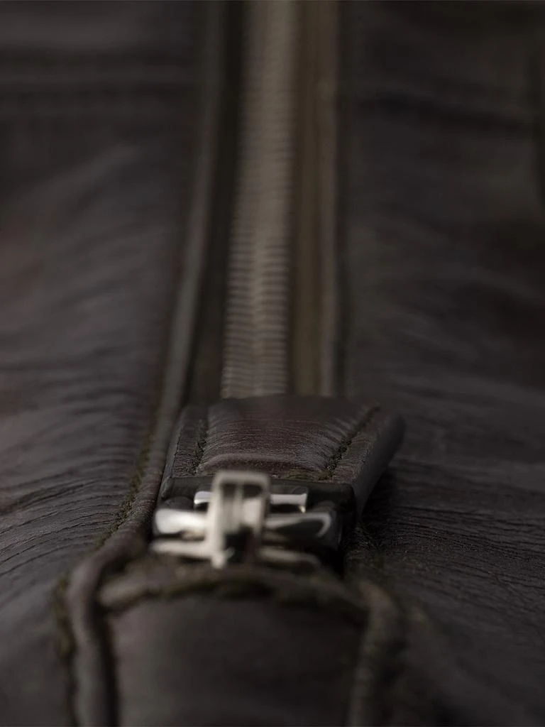 Prada Antiqued Leather Zipper Shoulder Bag 7