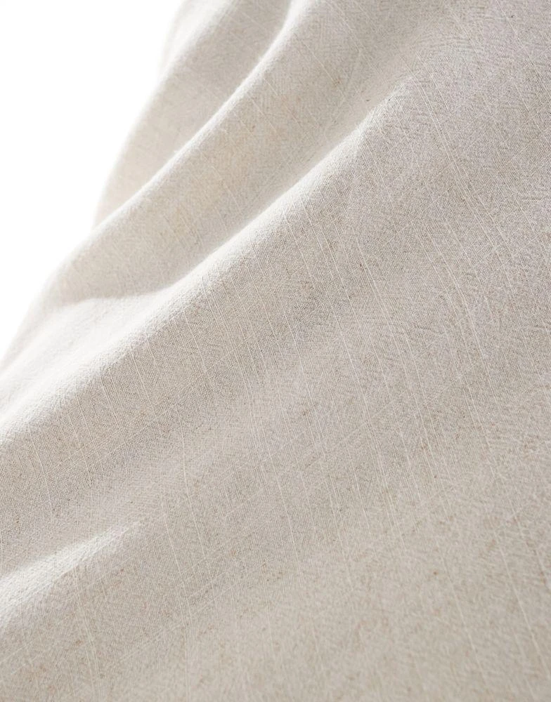 New Look New Look linen maxi skirt in stone 3