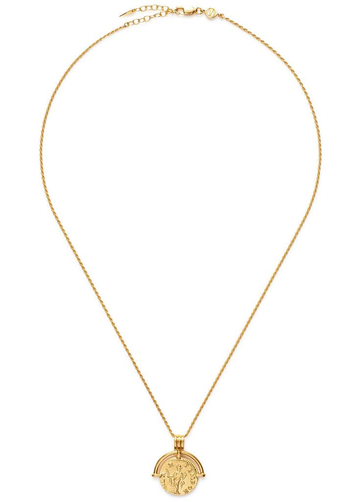 Missoma X Lucy Williams Roman Arc Coin 18kt gold vermeil necklace