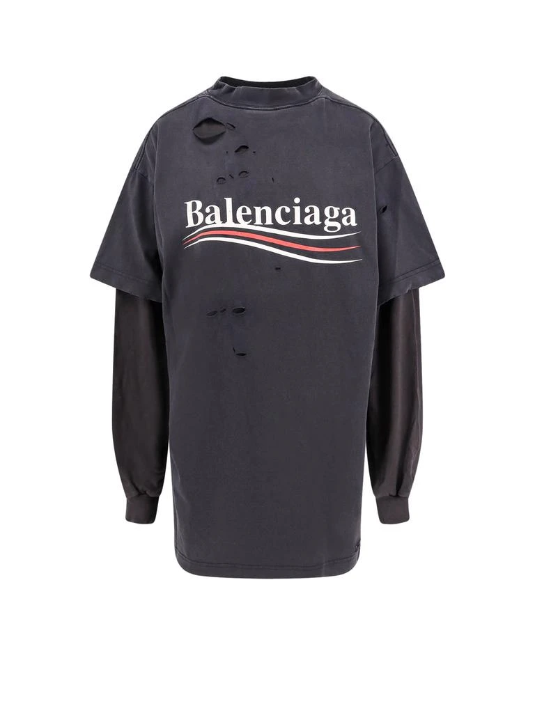Balenciaga Two-tone Cotton Layered T-shirt 1