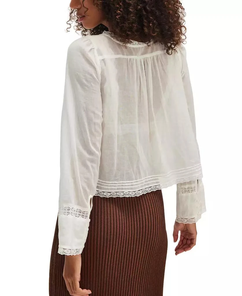 Free People Women's Embroidered Lace Shirt 2