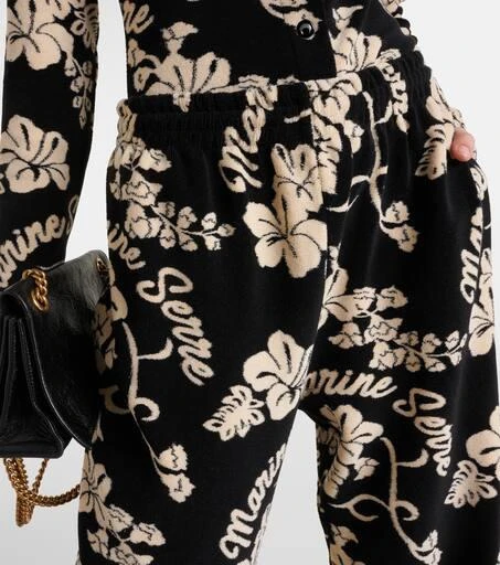 MARINE SERRE Floral jacquard sweatpants 4
