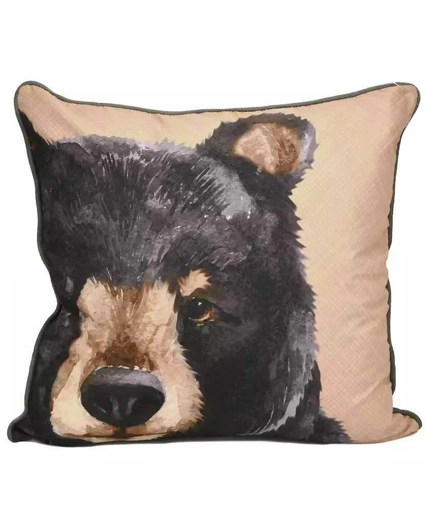 Donna Sharp Canoe Trip Bear Decorative Pillow, 18" x 18" 1