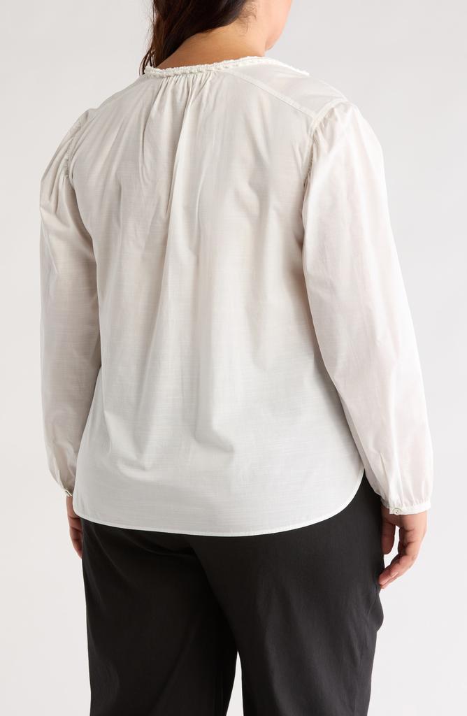 Vince Braid Trim Cotton Blouse