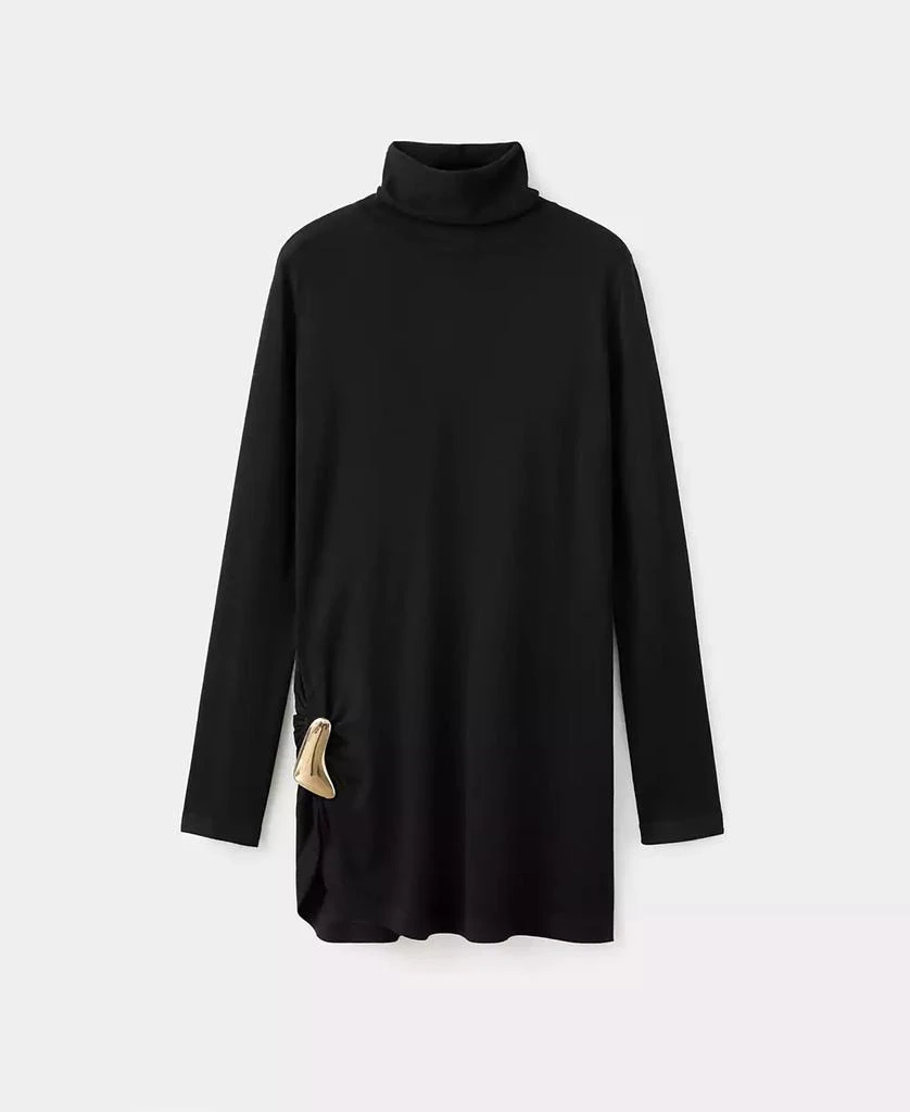 Mango Women
s Brooch Turtleneck Sweater