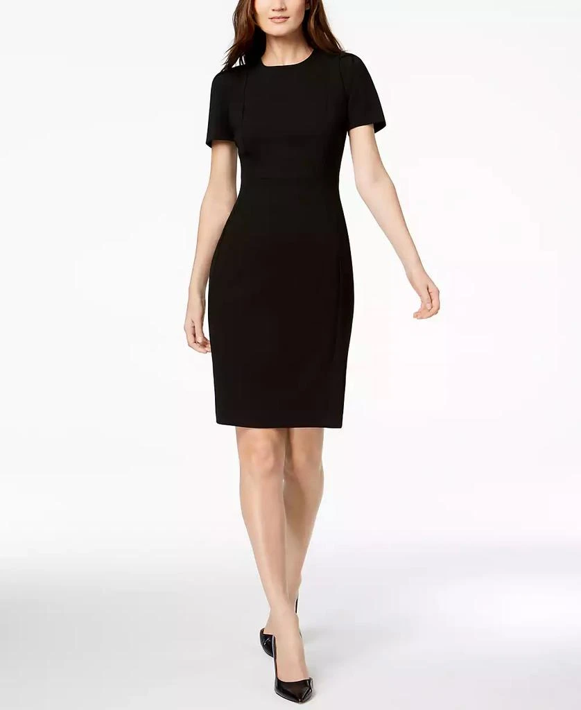 Calvin Klein Women's Short Sleeve Sheath Dress - Black - Size 6 Calvin Klein Women's Short Sleeve Sheath Dress - Black - Size 6