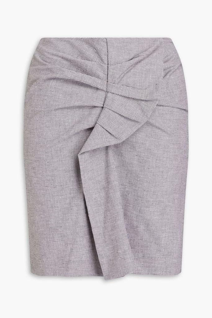 Isabel Marant Étoile Ines houndstooth cotton and linen-blend mini skirt