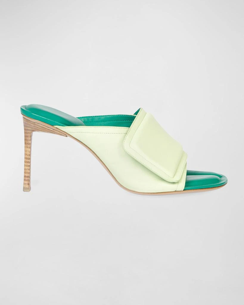 Jacquemus Les Mules Aqua Bicolor Lambskin Sandals 1