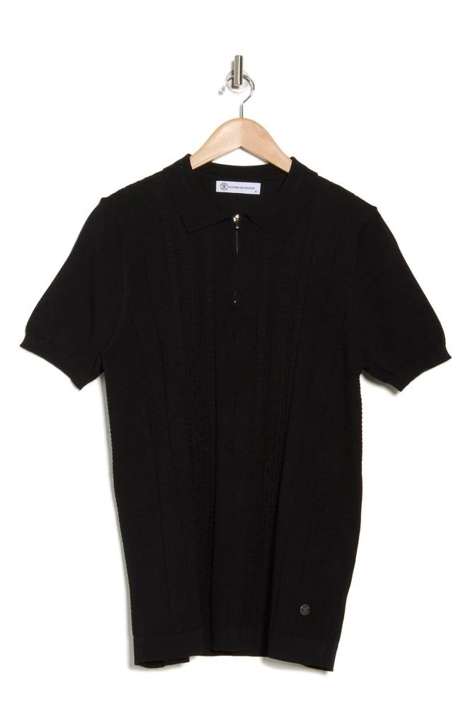 TR Premium Textured Sweater Knit Zip Polo 3