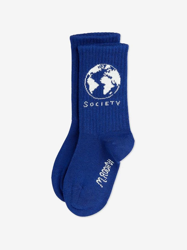Mini Rodini Mini Rodini Kids Society Socks in Blue 1