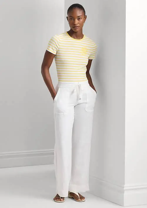 Ralph Lauren Striped Stretch Cotton Crew Neck T-Shirt 4