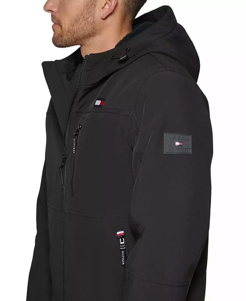 Tommy Hilfiger Men's Sherpa-Lined Softshell Hooded Jacket 5