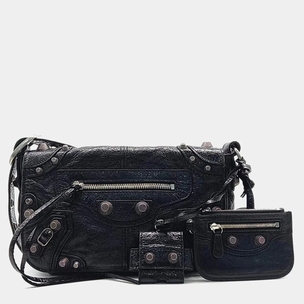 Balenciaga Balenciaga  Black Leather XS Le Cagol Flap Bag 1