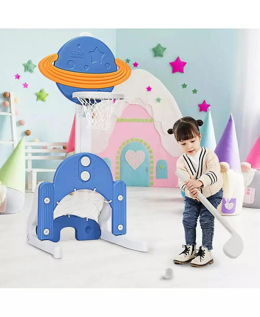 KUYOTQ 3 in 1 Kids Basketball Hoop Set with Balls 2