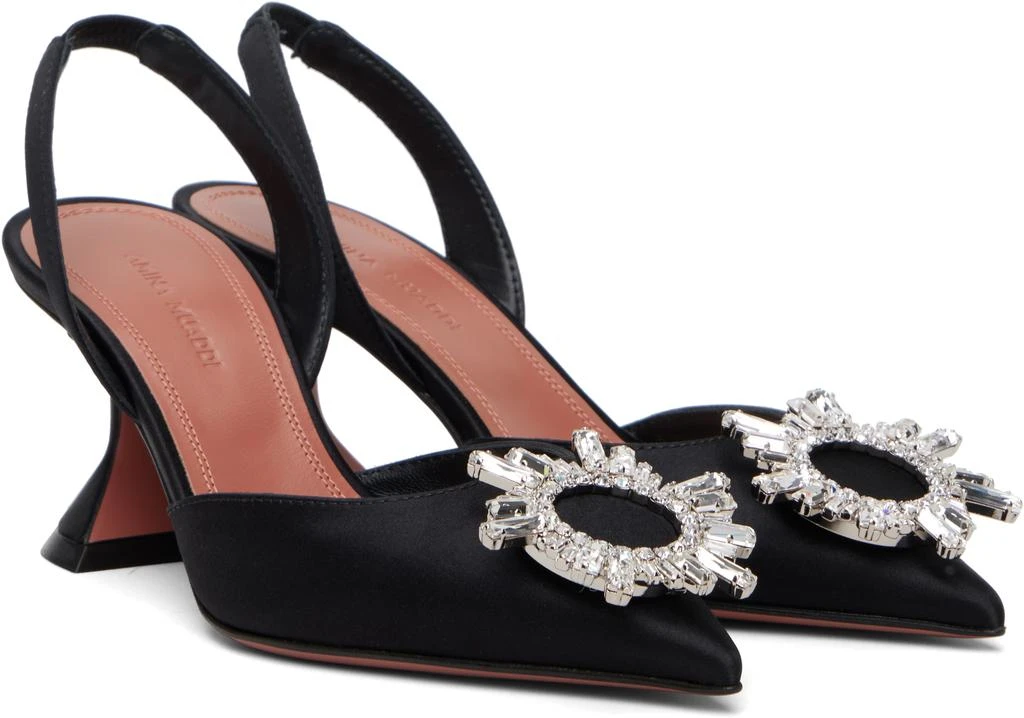 Amina Muaddi Black Begum Sling 70 Heels 4