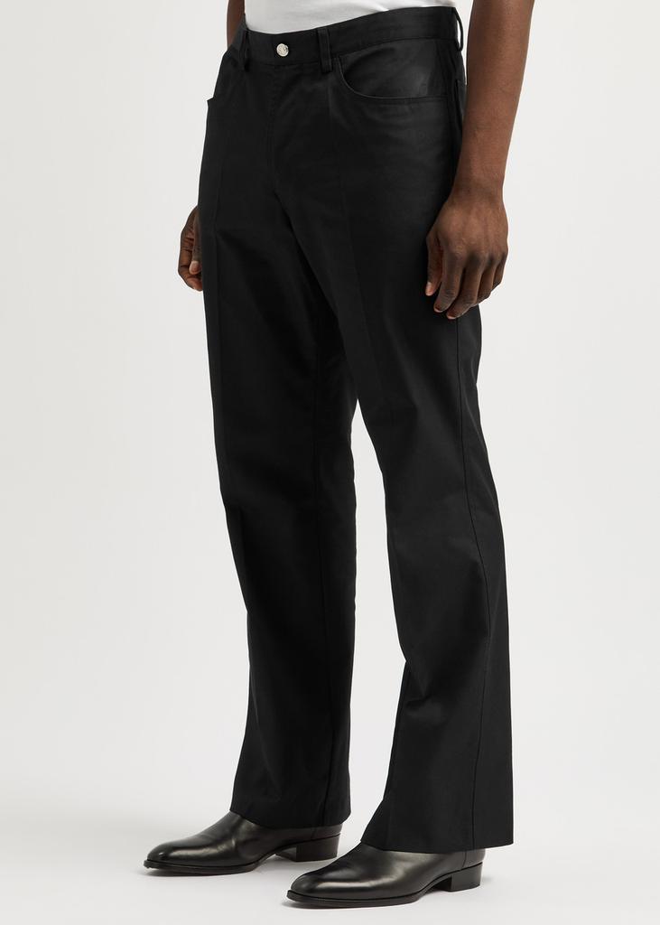 SECOND LAYER El Valluco Cuero flared twill trousers - Trousers - BeyondStyle