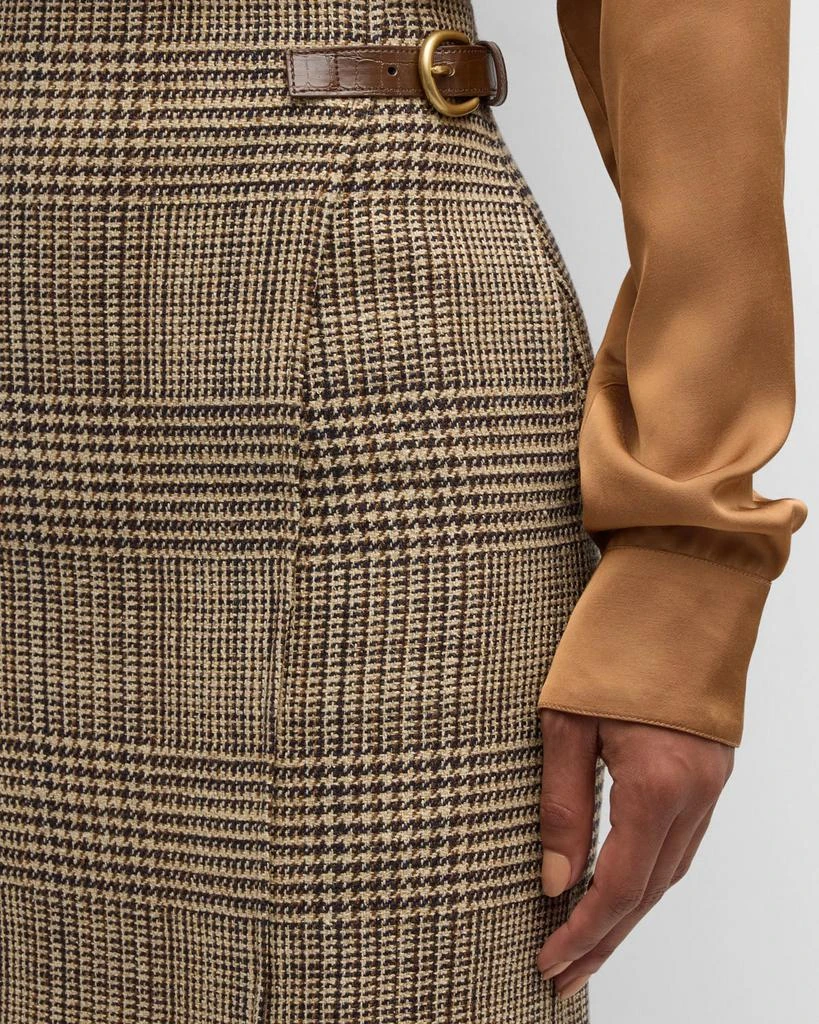 Recto Amber Check Wrap Midi Skirt 5