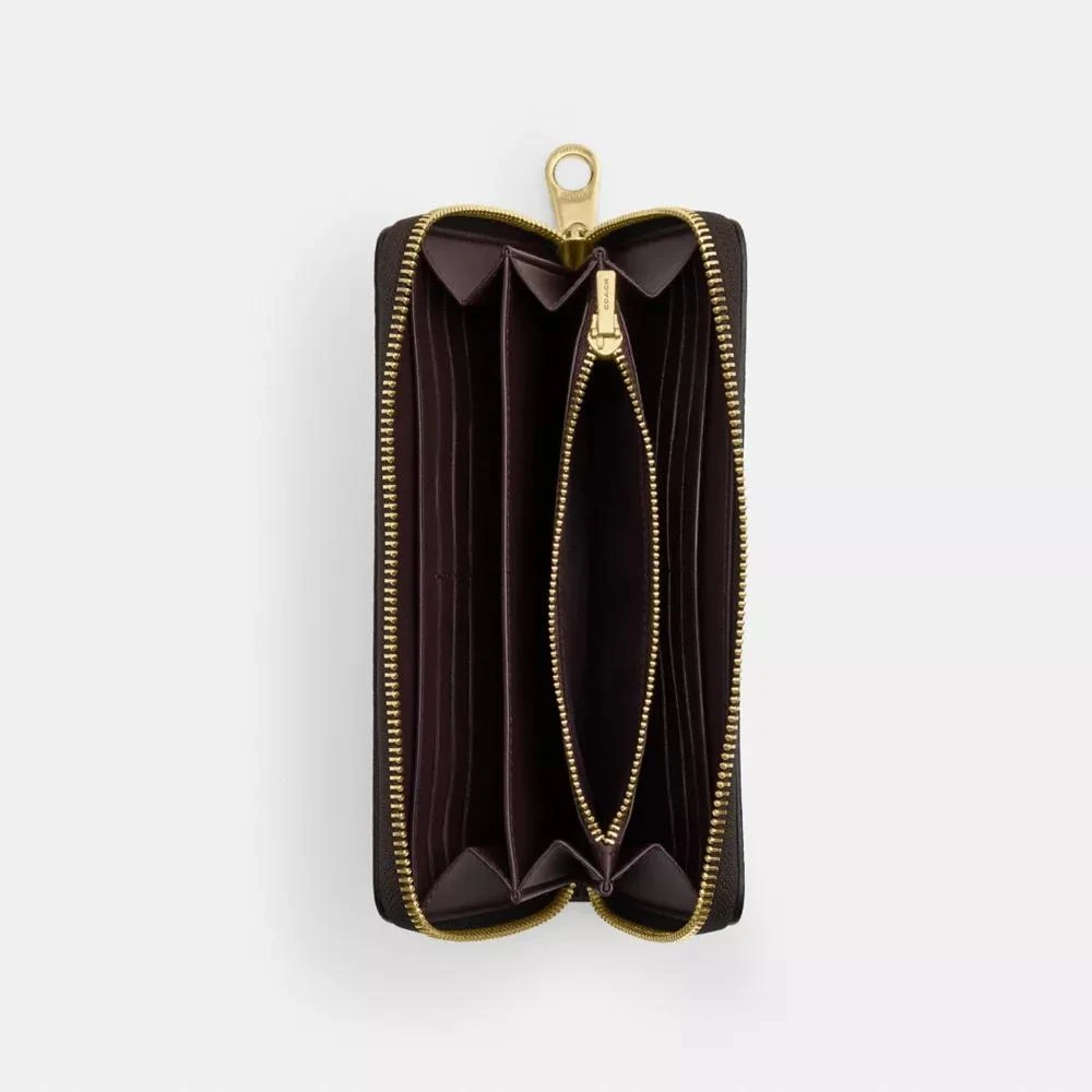 Coach Long Zip Around Wallet In Signature Canvas 2