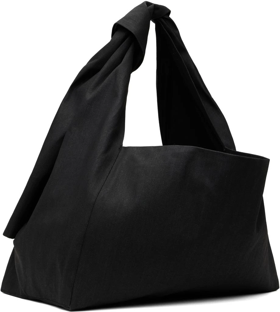 Omar Afridi Gray Coated Denim Knotted Lidia Tote 3