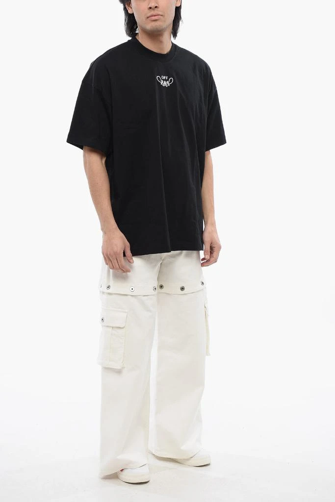 Off-White Off-White Oversize-Fit BANDANA Embroidered T-shirt 4
