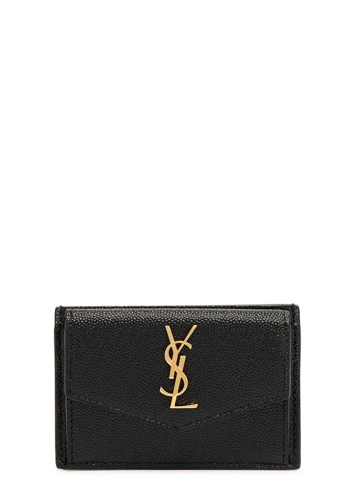 Yves Saint Laurent Uptown pebbled leather card holder 1