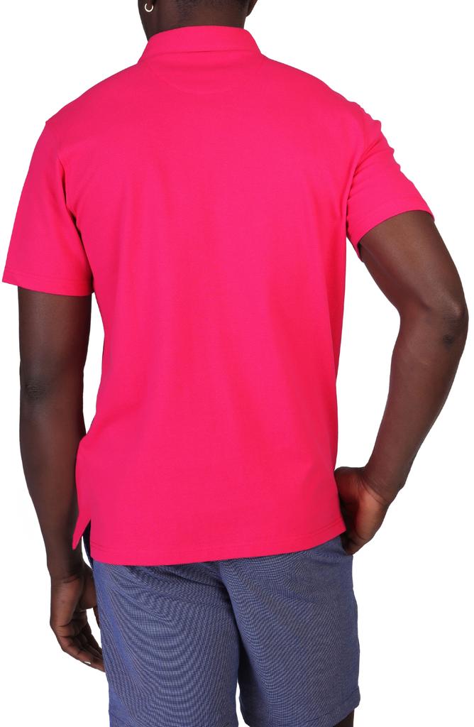 TailorByrd Gingham Trim Piqué Polo