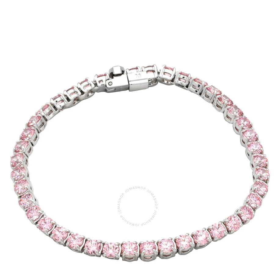 Swarovski Matrix Pink Rhodium Plated Tennis Bracelet 1