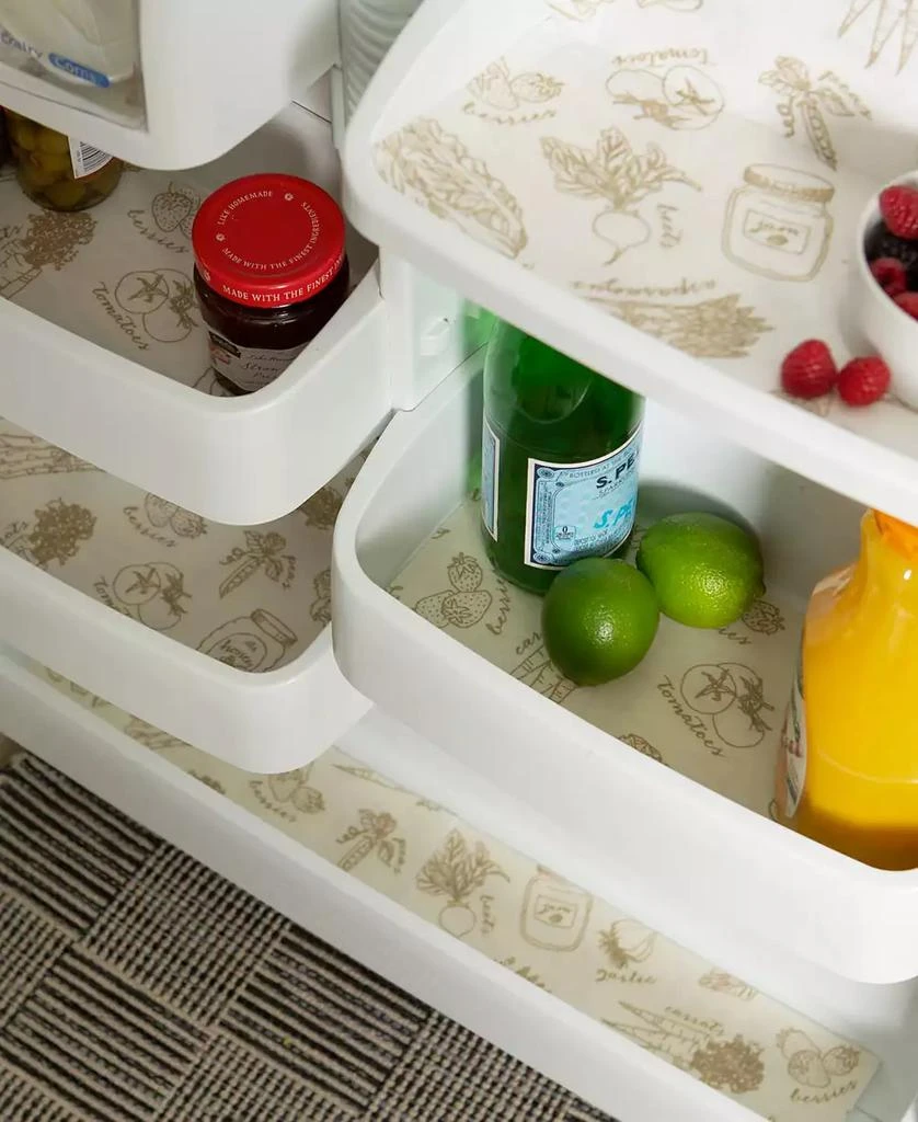 Design Imports Fridge Liner Collection Non-Adhesive, Cut to Fit, 12x24", Cream Market, 6 Piece 7