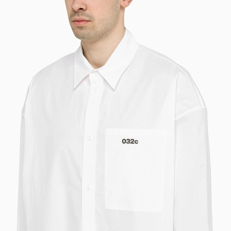 032c White oversize shirt with logo 5